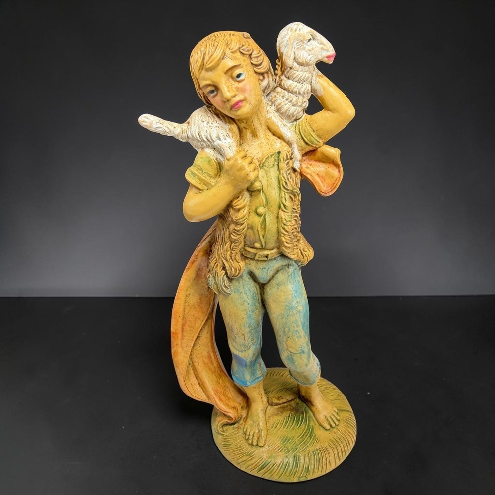Fontanini Simonetti Depose Italy Shepherd Boy with Lamb Nativity Figurine 100/10